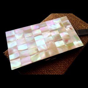 Vintage Mother Of Pearl Mid-Century Box Clutch